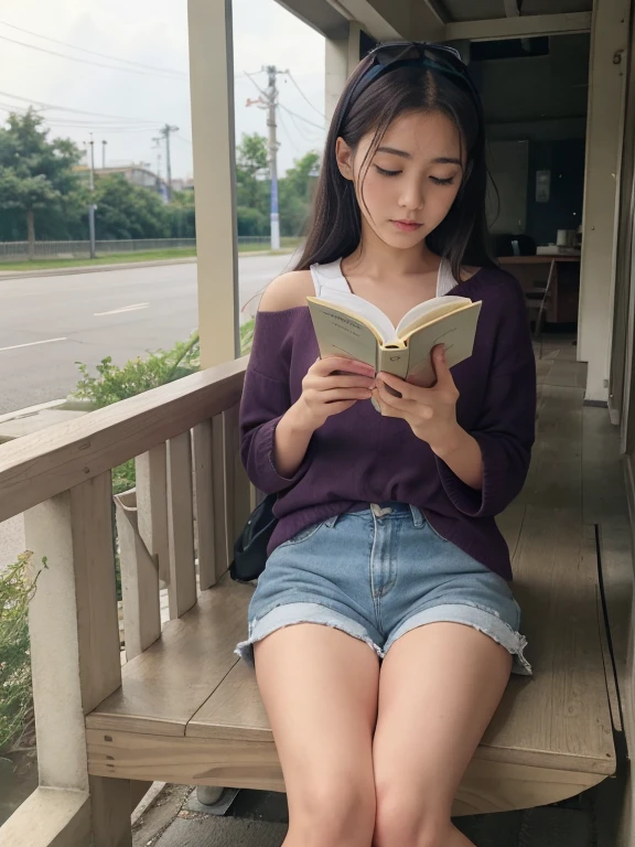 nsfw,Beautiful girl,yo,Shorts、 Haru is Akebono,, reading