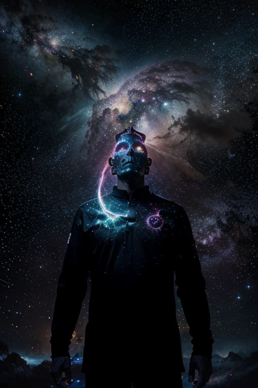 Galaxy monster made out of stars and nebulas