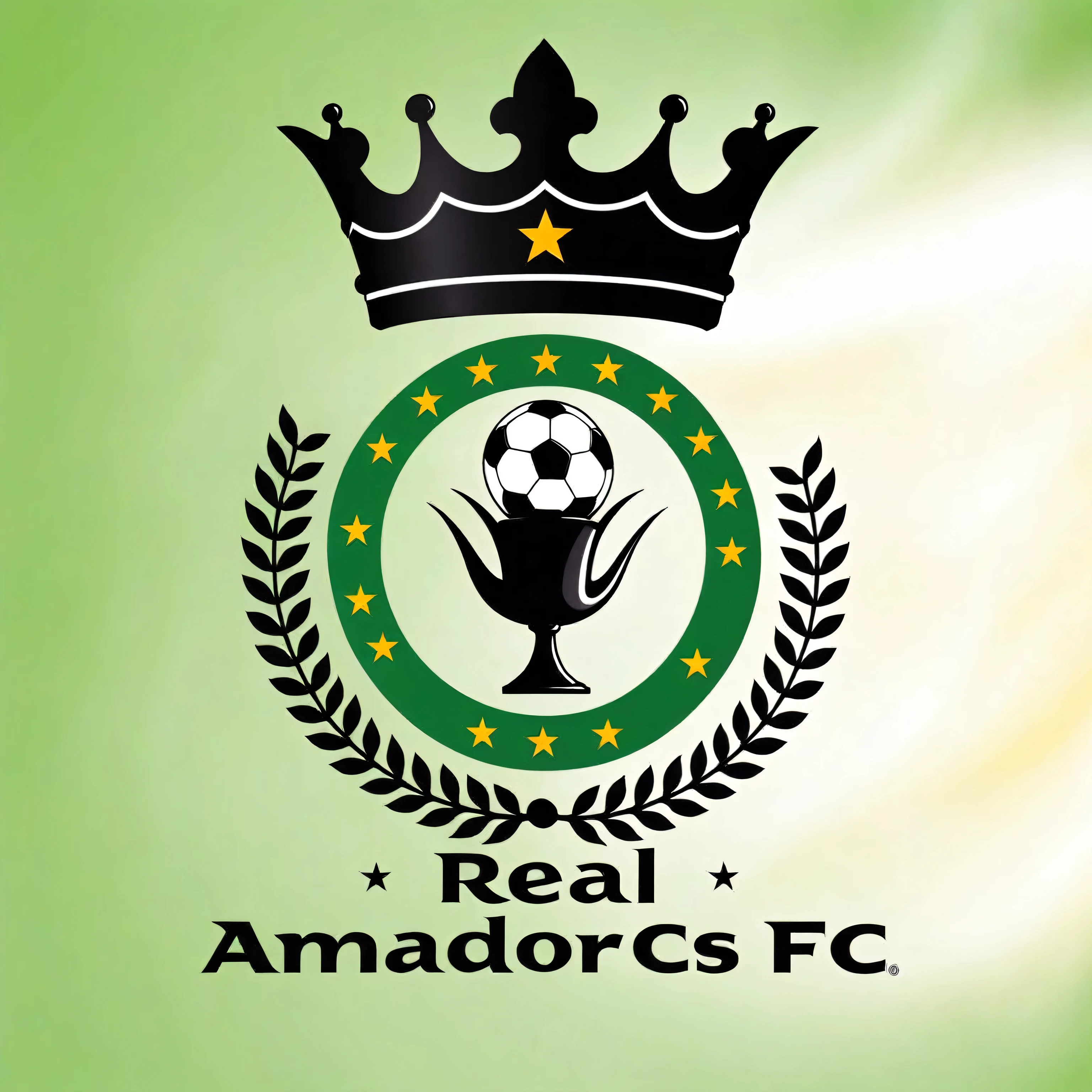 Real amadores fc logo with crown and laurel, Real atmosphere, Real, logotipo esportivo, amador, Real sousaphones, Real photo, Real image, Real ungine, Alexandros Pyromallis, fa, inspired by Almada Negreiros, ( pronto - feito ), ronaldo fenomeno, by Almada Negreiros, para um jogo aaa