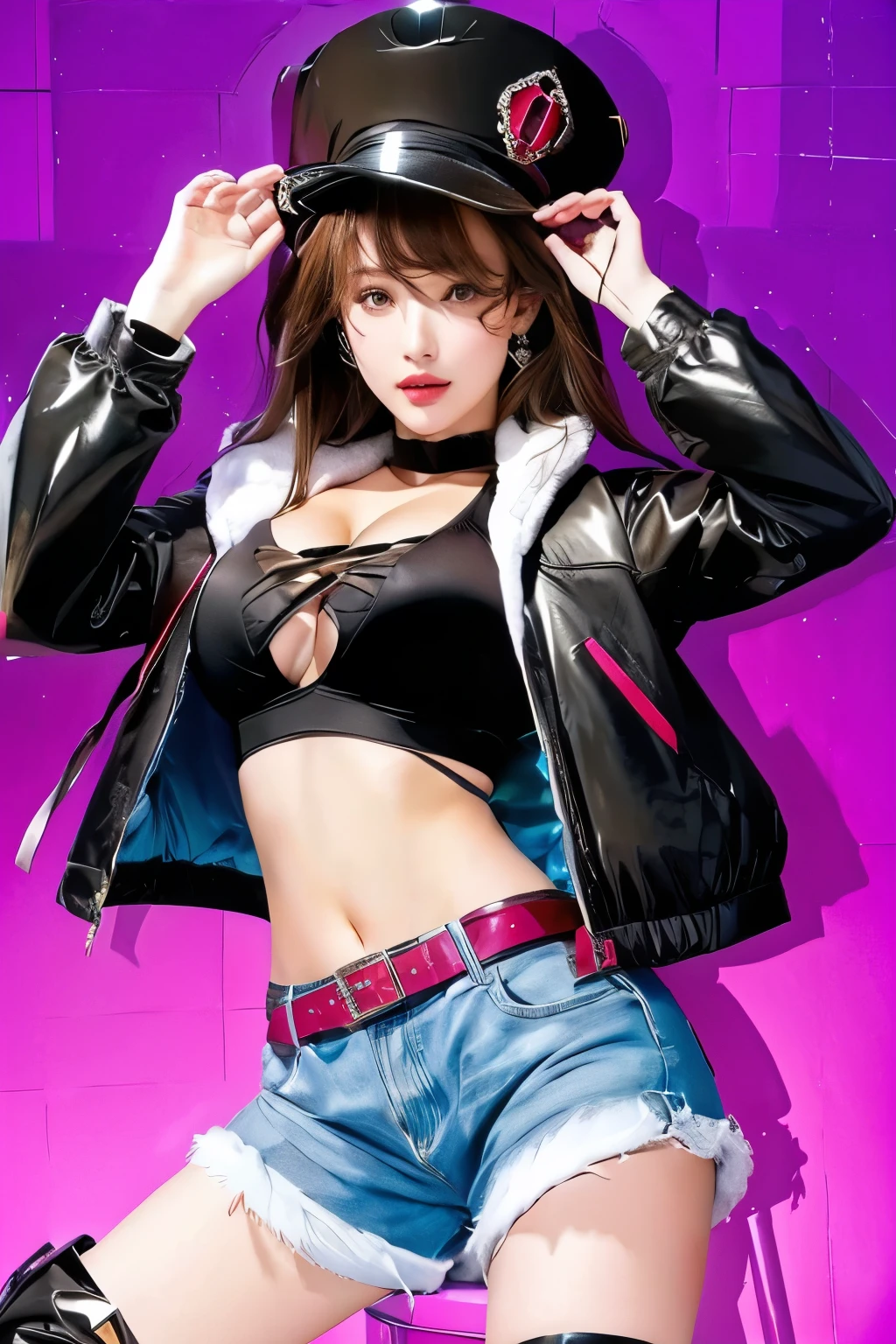 Become a, Huge breasts, Light brown hair, Lips, throne