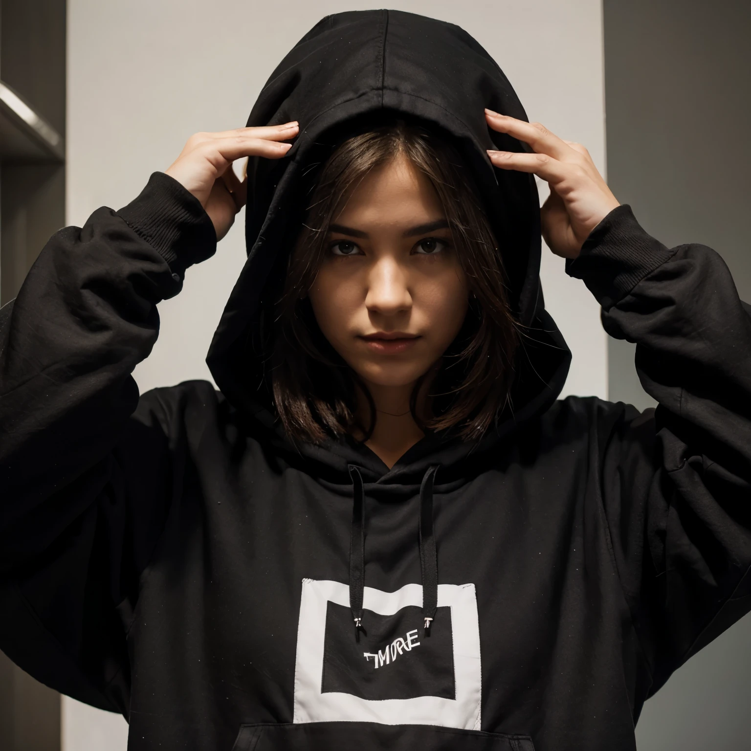 Create a black hoodie and put in the middle a phrase that represents the career of languages