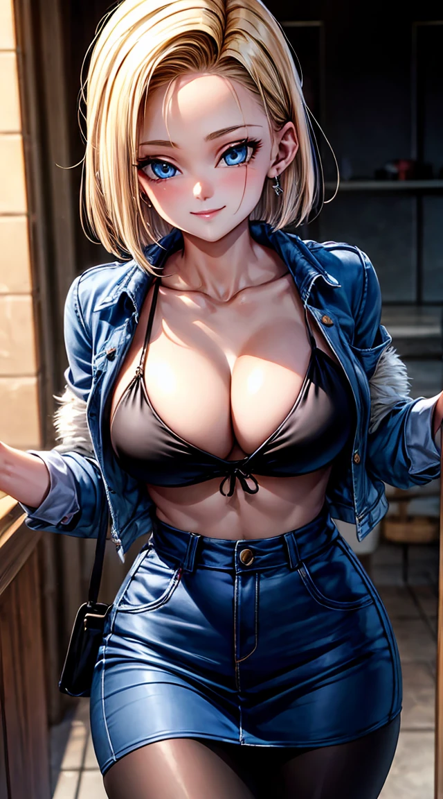 Fille sexy, gros sein, roof of a hotel, coucher de soleil, seductive, chemise blanche, cheveux blonds, yeux bleus, detailed eyes, sablier _forme du corps, ultra detailed, 4K ultra HD, souriante, sourire coquin, rougit, bijoux, bikini,