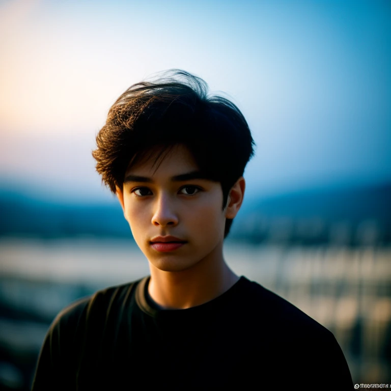 8K images, Shot with a high quality Fuji 45 camera..,000,Raw photo 000 pixels, best quality, Masterpiece:1.2), (realistic, photo-realistic:1.37), very detailed,Handsome man Aarav. 8k high quality photos., Action in various poses, alone, กลางแจ้งWarm light,) The night sky has stars,Warm light,) wide aperture, professional lighting, Sony A7R4, Sesame lens taken with a 45" camera.,000,000,000 pixels Saengun,realistically,Wear a dark black t-shirt., Asian man, handsome man, Stylish,