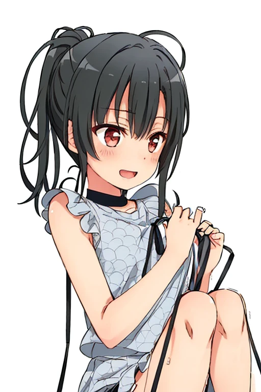 ((highest quality)), ((masterpiece)), (be familiar with), Perfect Face, indoor, Bedroom, Watching the audience,
One woman, Yuigahama Yui,
Open Mouth, Ecstatic expression, blush, smile,
Small breasts, Flat Chest, Young Girl, , , Girl,
Short Hair, Salmon-colored hair, Salmon-colored eyes, Side Pony,
Leg spread,