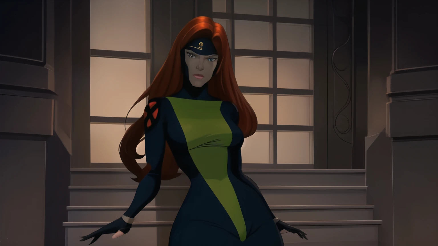 color photo of: Jean Grey, the alluring and powerful mutant from the beloved X-Men animated series X-Men '97, depicted in a sensual and captivating manner that showcases her confidence and allure. The artwork portrays Jean Grey in a seductive pose, exuding a magnetic aura that leaves viewers captivated.
color photo of: Jean Grey, the mesmerizing mutant from X-Men '97, portrayed with an added touch of sensuality that accentuates her beauty and allure.
Jean Grey, her striking green eyes smoldering with intensity, drawing you in with their magnetic gaze, while her luscious red hair cascades down her shoulders, adding to her irresistible charm.
the art style of X-Men '97, infused with an air of sensuality, with softer lines and subtle shading that accentuate Jean Grey's curves and feminine grace.
Jean Grey standing in a pose that accentuates her elegant figure, showcasing her confidence and sensuality, as if she knows the power she holds over those who behold her.
the artwork skillfully emphasizing the alluring aspects of Jean Grey's anatomy, with subtle hints of her mutant abilities subtly woven into the composition.
the color palette, with rich and sultry tones, adding a touch of mystery and allure to the image, enhancing Jean Grey's seductive presence.
captured using advanced digital techniques that enhance the fine details and textures, allowing the viewer to appreciate every curve and contour of Jean Grey's form.
inspired by a collaboration of visionary directors, cinematographers, photographers, and fashion designers, who, although unlikely to work together, combine their unique aesthetics to create a visually stunning and sensually charged portrayal of Jean Grey.
—c 10 —ar 2:3