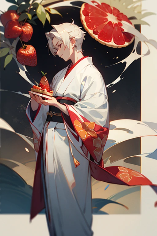 Fruit tart、kimono、male