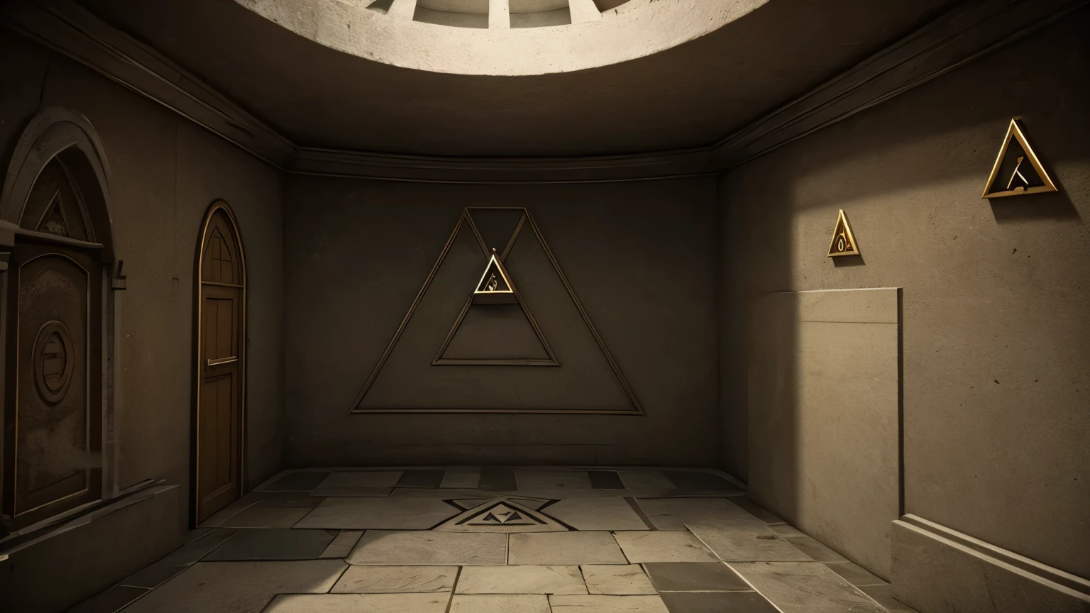 crypt with upside down triangle symbology