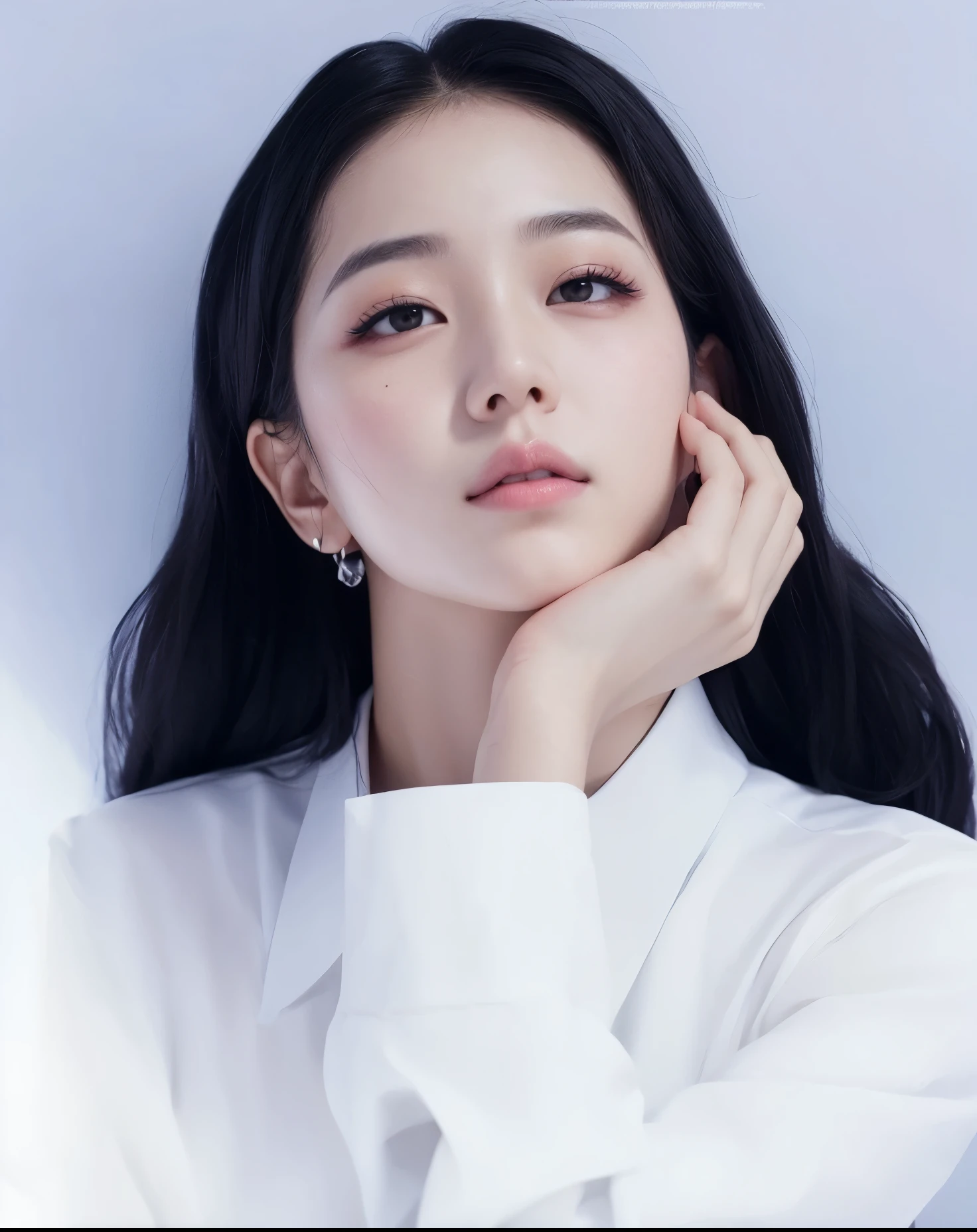 Jisoo kim Hay una mujer que posa para una foto con un vestido blanco., hermosa joven coreana, joven y adorable rostro coreano, hermosa joven coreana, hermosa mujer surcoreana, Young cute pale asian face, preciosa cara delicada, muchacha coreana, preciosa modelo china, pale korean adorable face, maquillaje popular de corea del sur, ulzzang, maquillaje coreano popular