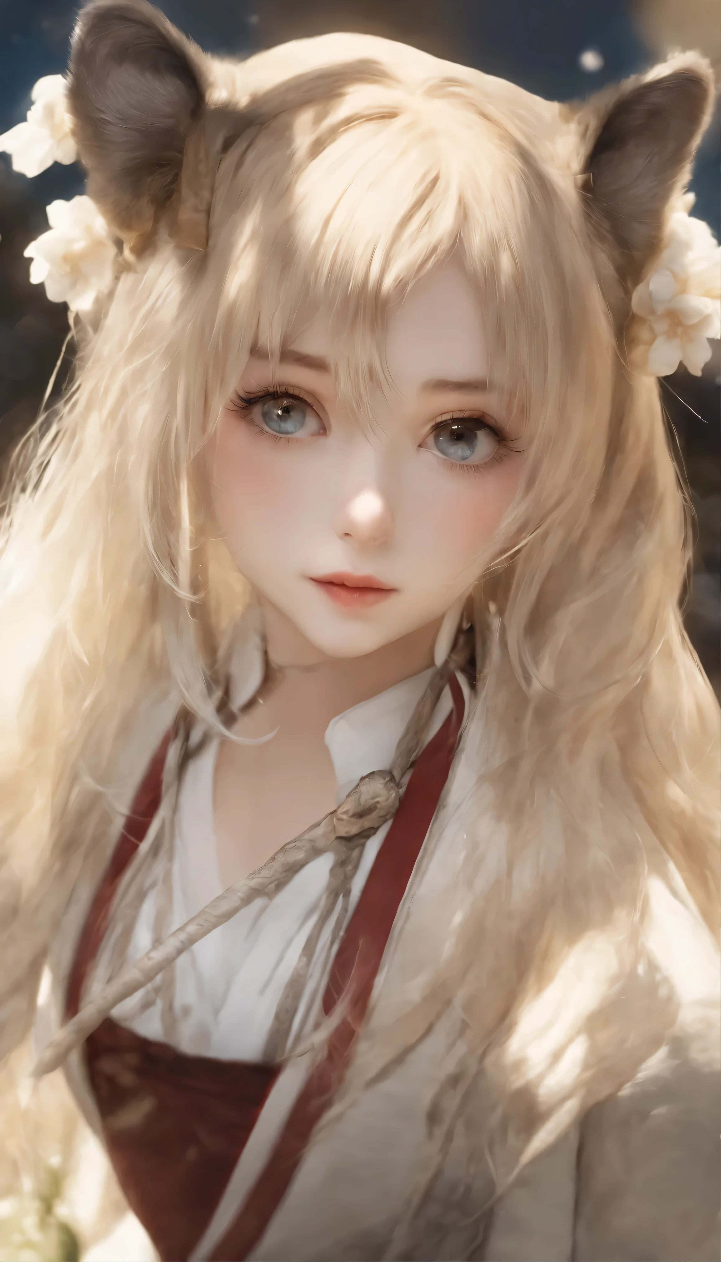 (masterpiece、Absurd realism、High resolution、Super fine) One Man、Wavy blonde hair、adult、blue eyes、ponytail、Male Focus、Handsome face、Casual clothing、Charm、beautiful、Detailed eyes and face, the image is a mesmerizing masterpiece、Meticulously crafted with absurd realism and high resolution that brings every detail to life。The subject is a man、Wavy blonde hair cascading down her back、Stylish ponytail。He is an adult、like々The beautiful features are still vivid,、It hints at the maturity of age.。