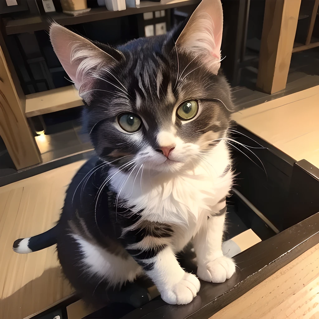 TOP quality,8K, masterpiece, (realistic:1.2), (cat:1.2), (izakaya:1.3), (sushi:1.2)
