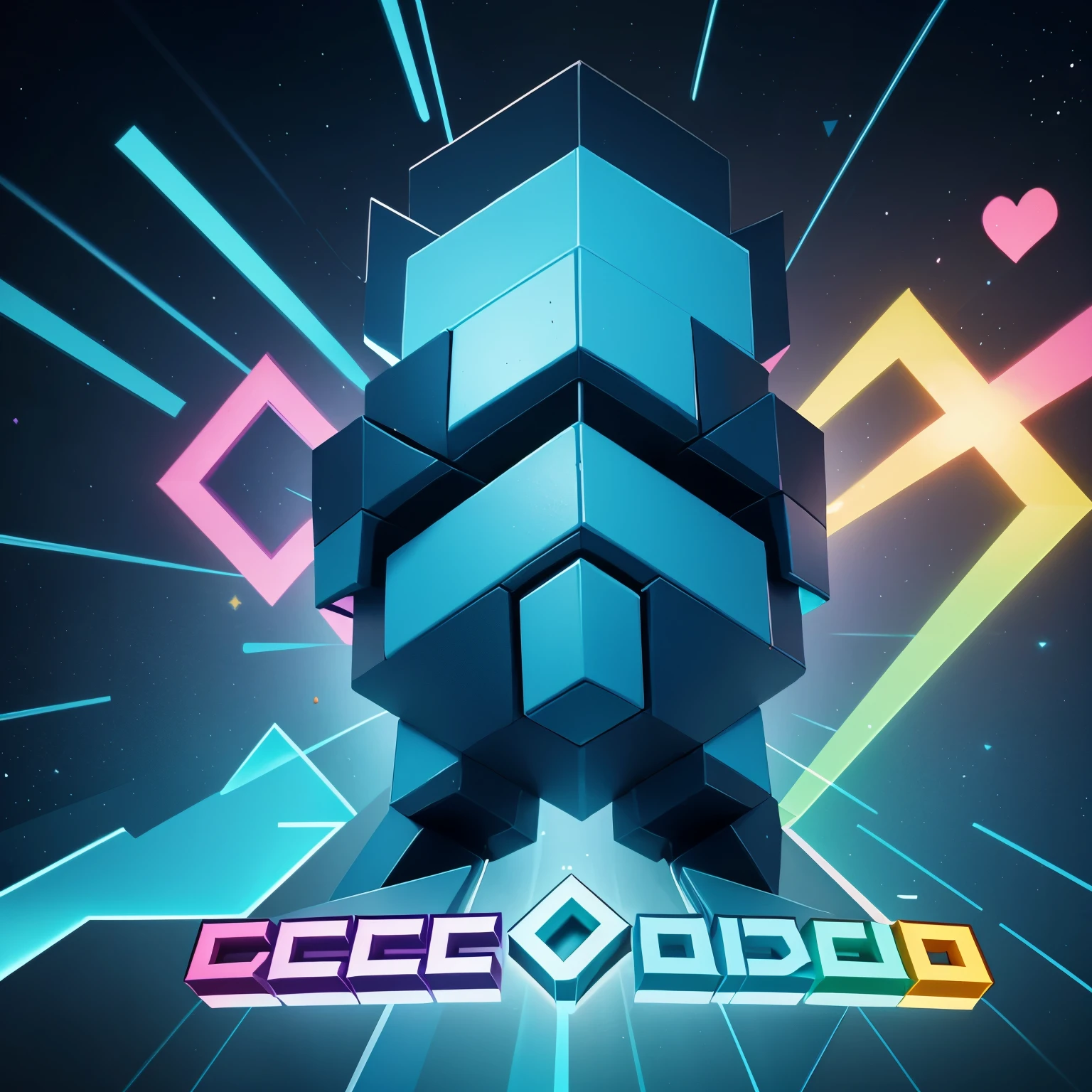 Logo de Geometry Dash con el nombre de LuisOrGD con las letras en color celeste
