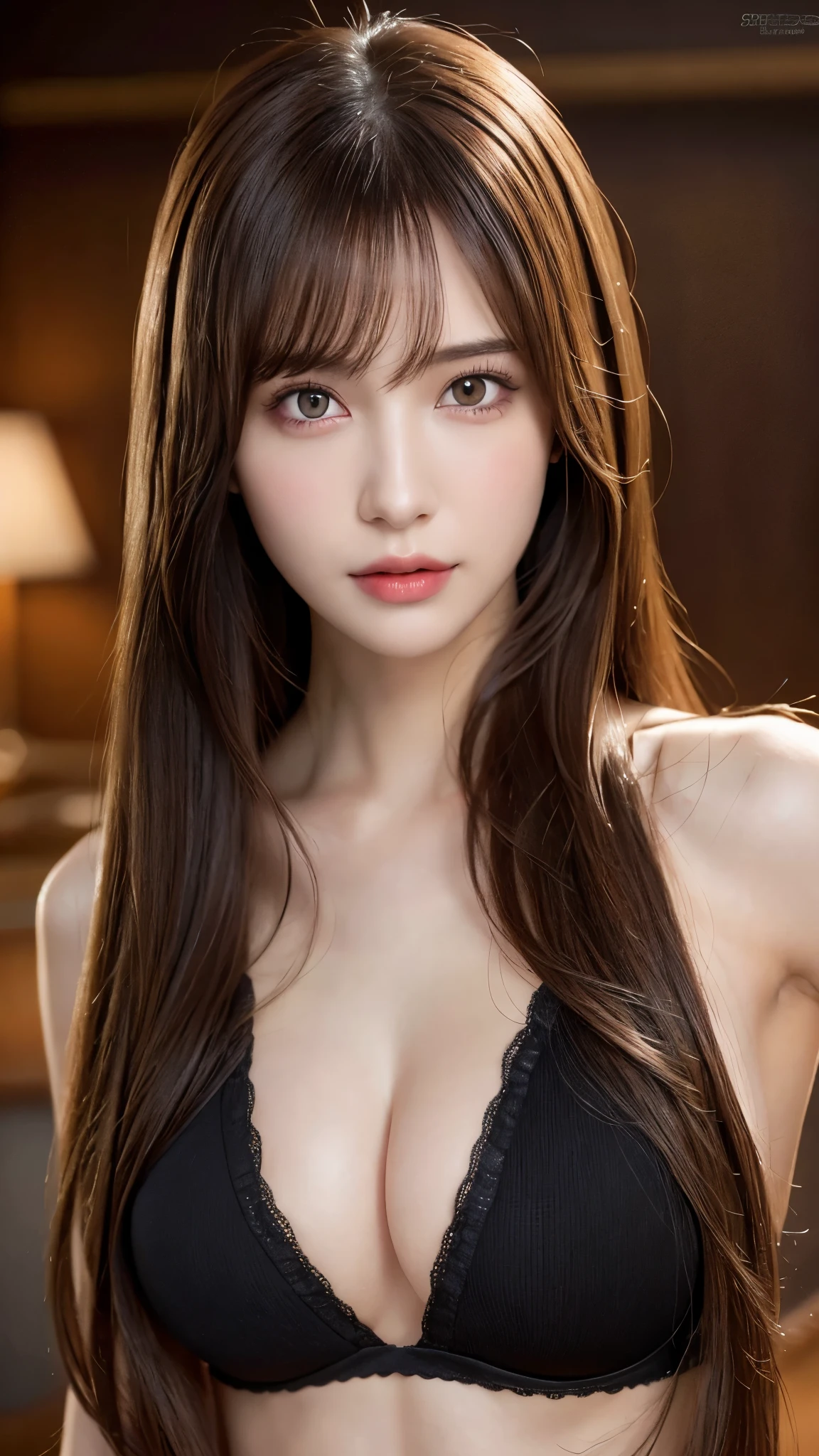Realistic,( High resolution:1.3),(Perfect Anatomy 1.2) high resolution,8K,( Woman with perfect body:1.2), Highly detailed face and eyes,Long Hair,Sexy Succubus,Age 20,chest ,chestの谷間を強調する,Random sexy poses,