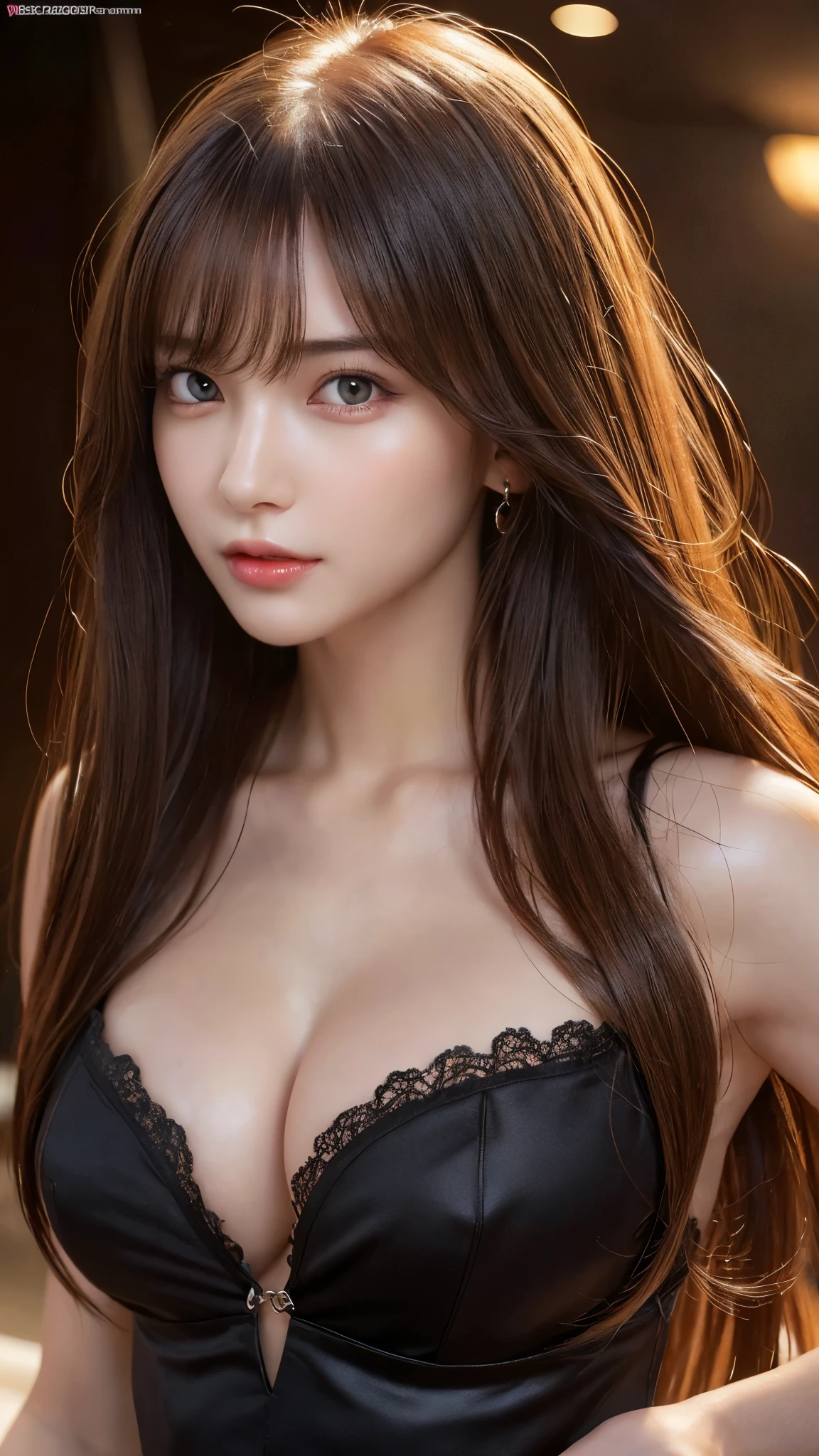 Realistic,( High resolution:1.2),(Perfect Anatomy) high resolution,8K,( Woman with perfect body:1.3), Highly detailed face and eyes,Long Hair,Sexy Succubus,Age 20,chest ,chestの谷間を強調する,Random sexy poses,