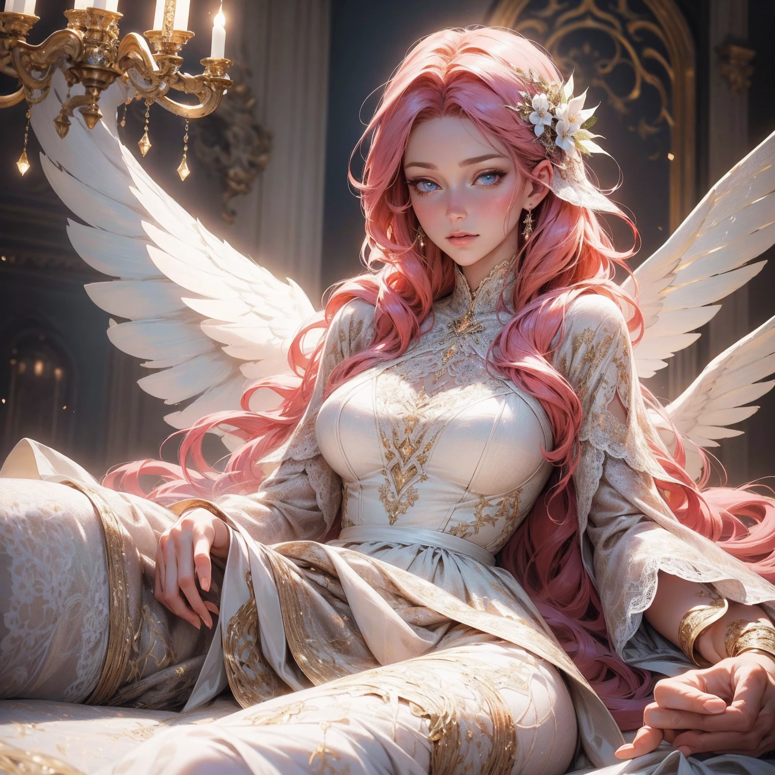 {-erro_de_anatomia:1.0}(best quality,4k,8k,highres,masterpiece:1.2), ultra-detailed, (realistic,photorealistic,photo-realistic:1.37), mature milf, illyasviel von einzbern, redhead hair, upper body, vibrant colors, glowing skin, mesmerizing eyes, elegant pose, enchanting background, delicate lace dress, surreal lighting, ethereal atmosphere, mystical aura, intricate details, artistic medium, digital illustration, fantasy, anime, laying on the floor, backwards, looking back