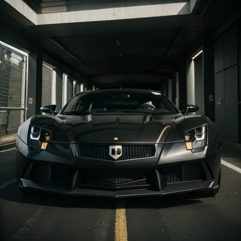 Carro lamborguini preta bem detalhado. 4k