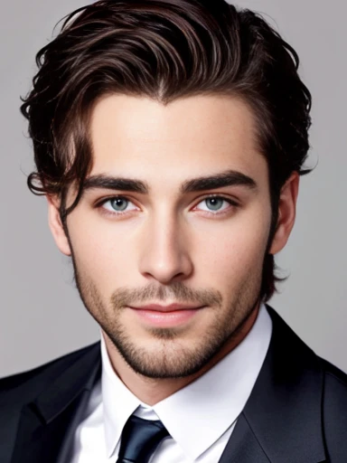 a handsome jew heartthrob on characters face, photo with color.