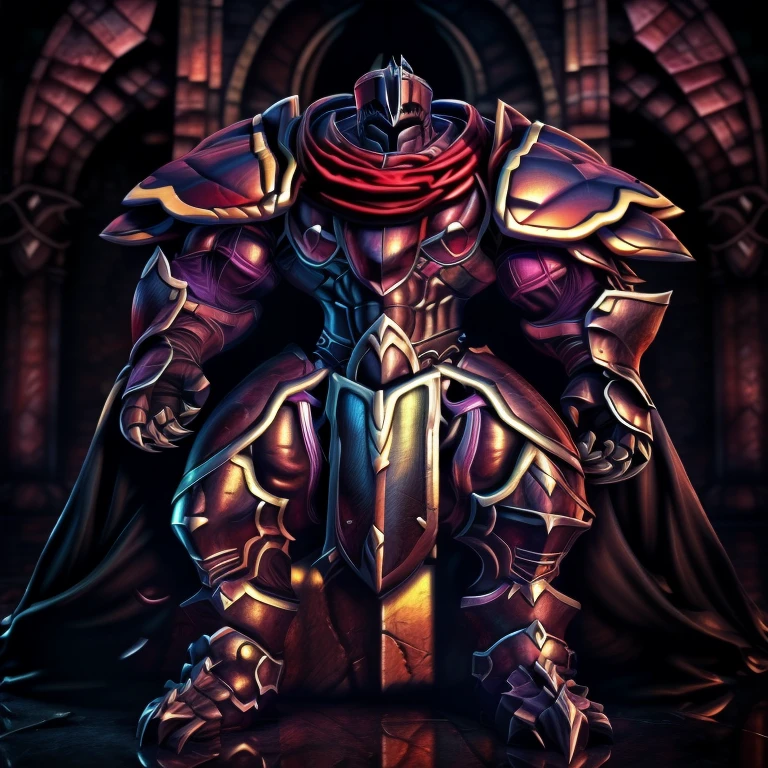 (masterpiece, best quality, detailed:1.2) (Pokémon) LUCARIO, detailed full body, a knight's mechanical armor, glowing wide and heavy armor, wears full body armor. massive muscles, huge pecs, chiseled abs, huge pectorals, exaggeratedly huge muscles. wearing a cloak. unusually developed muscular body big muscle, pecs, triceps, traps, waist narrow, unusually developed muscular body, Dark knight, BlackKnight_fe, The claws are sharp, Sharp teeth, He wears a black cloak on his back. sitting on the throne,
