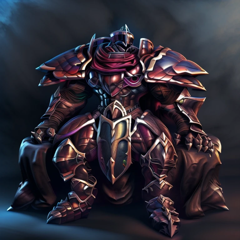(masterpiece, best quality, detailed:1.2) (Pokémon) LUCARIO, detailed full body, a knight's mechanical armor, glowing wide and heavy armor, wears full body armor. massive muscles, huge pecs, chiseled abs, huge pectorals, exaggeratedly huge muscles. wearing a cloak. unusually developed muscular body big muscle, pecs, triceps, traps, waist narrow, unusually developed muscular body, Dark knight, BlackKnight_fe, The claws are sharp, Sharp teeth, He wears a black cloak on his back. sitting on the throne,