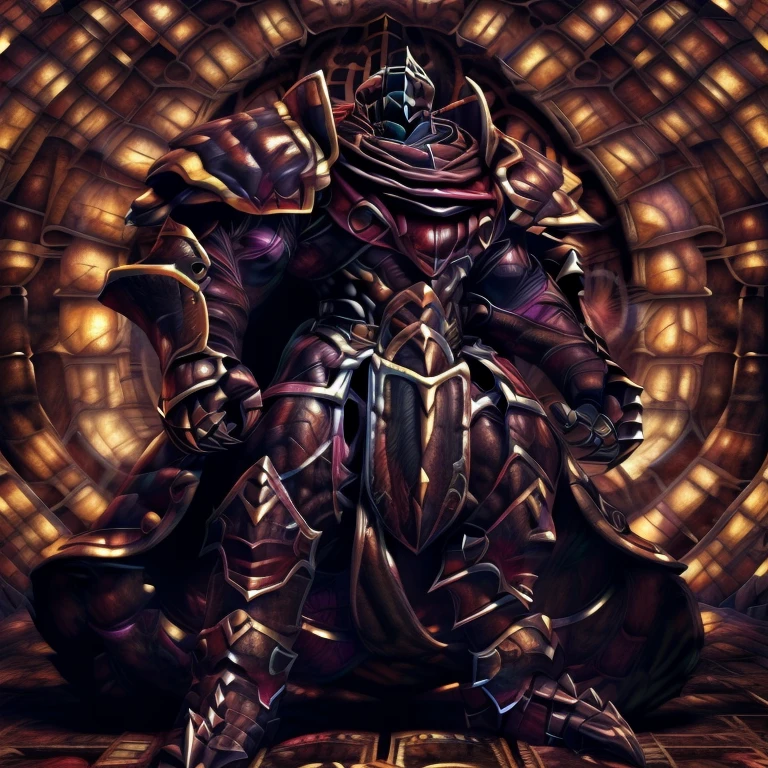 (masterpiece, best quality, detailed:1.2) (Pokémon) LUCARIO, detailed full body, a knight's mechanical armor, glowing wide and heavy armor, wears full body armor. massive muscles, huge pecs, chiseled abs, huge pectorals, exaggeratedly huge muscles. wearing a cloak. unusually developed muscular body big muscle, pecs, triceps, traps, waist narrow, unusually developed muscular body, Dark knight, BlackKnight_fe, The claws are sharp, Sharp teeth, He wears a black cloak on his back.