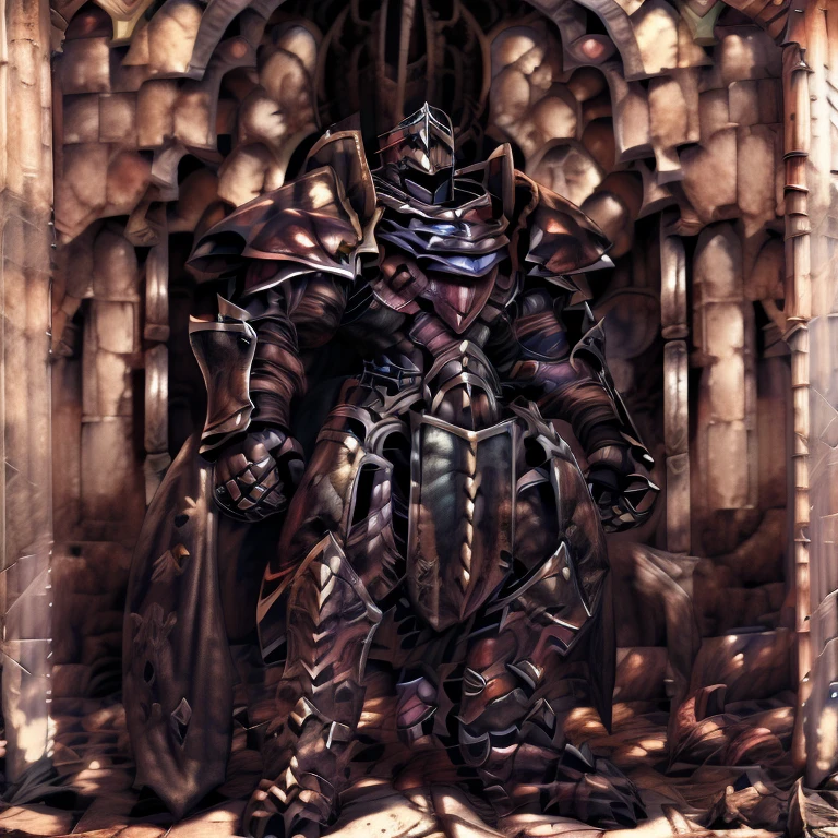 (masterpiece, best quality, detailed:1.2) (Pokémon) LUCARIO, detailed full body, a knight's mechanical armor, glowing wide and heavy armor, wears full body armor. massive muscles, huge pecs, chiseled abs, huge pectorals, exaggeratedly huge muscles. wearing a cloak. unusually developed muscular body big muscle, pecs, triceps, traps, waist narrow, unusually developed muscular body, Dark knight, BlackKnight_fe, The claws are sharp, Sharp teeth, He wears a black cloak on his back. 