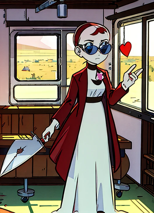 Dr Ghastly holding Knife inside Hospital at Desert