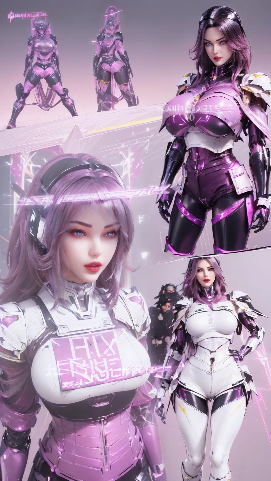 Black haired beauty, (Surrealism:1.5), (Phoenix Gold Helmet:1.1),(Cleavage tops:1.3), (Muscular body,Huge fake breasts:1.5), (Muscle Abs:1.3), (Mecha Guard Arm:1.1), ((Magenta Shiny Futuristic Mech Cropped Top, Black mecha tights, White Mech Guard Leggings, High heel:1.5)), (Soaked with sweat, Long legs:1.1), (looking at the audience:1.3), (Women's Focus:1), (WALKING IN HALLRoom OF FUTURISTIC SPACE STATION:1), (Bright White_Room:1.3), Super texture, (4X multi-anti-aliasing), (Unreal Engine 5 Rendering), Physically Based Rendering, Ultra HD, 16K, 1080P.