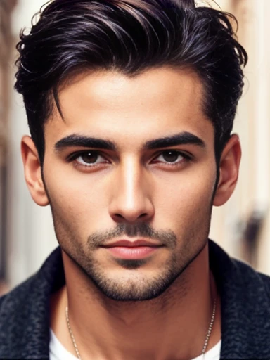 a perfect Italian man, focus on the face.