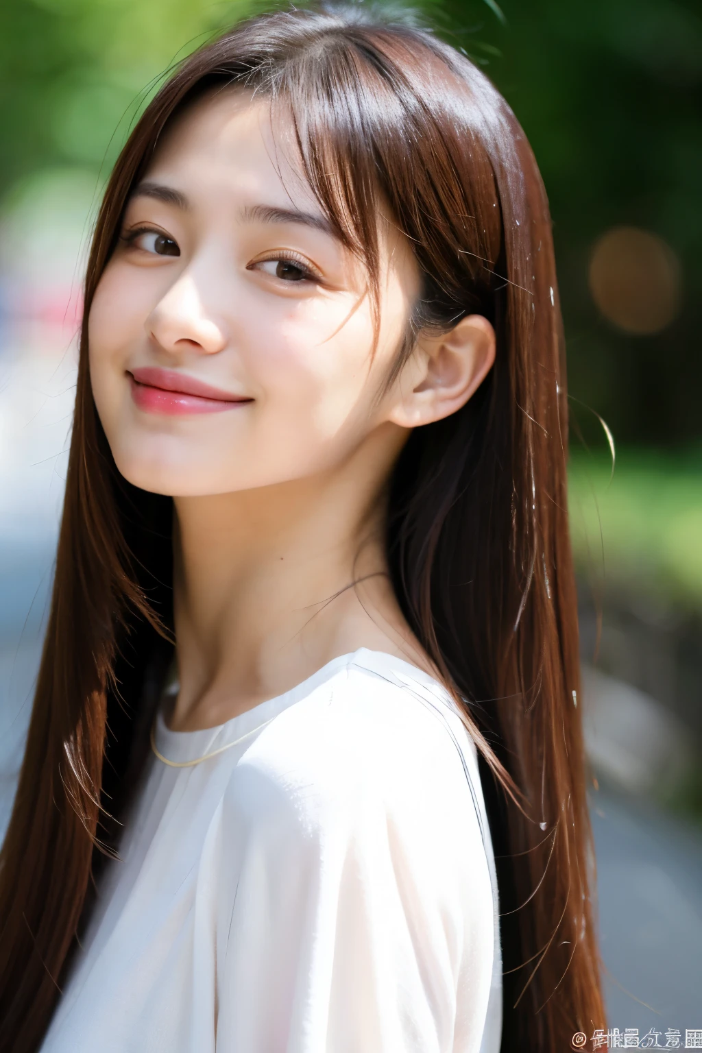 Japanese women 40s Long Hair Put out your earlobe Don't wear earrings
model smile No background White blouse