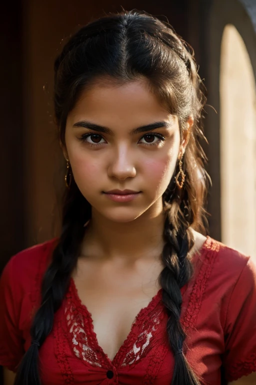 Latin girl. Dark hair. Dark Eyes. . Young adult. Pretty.