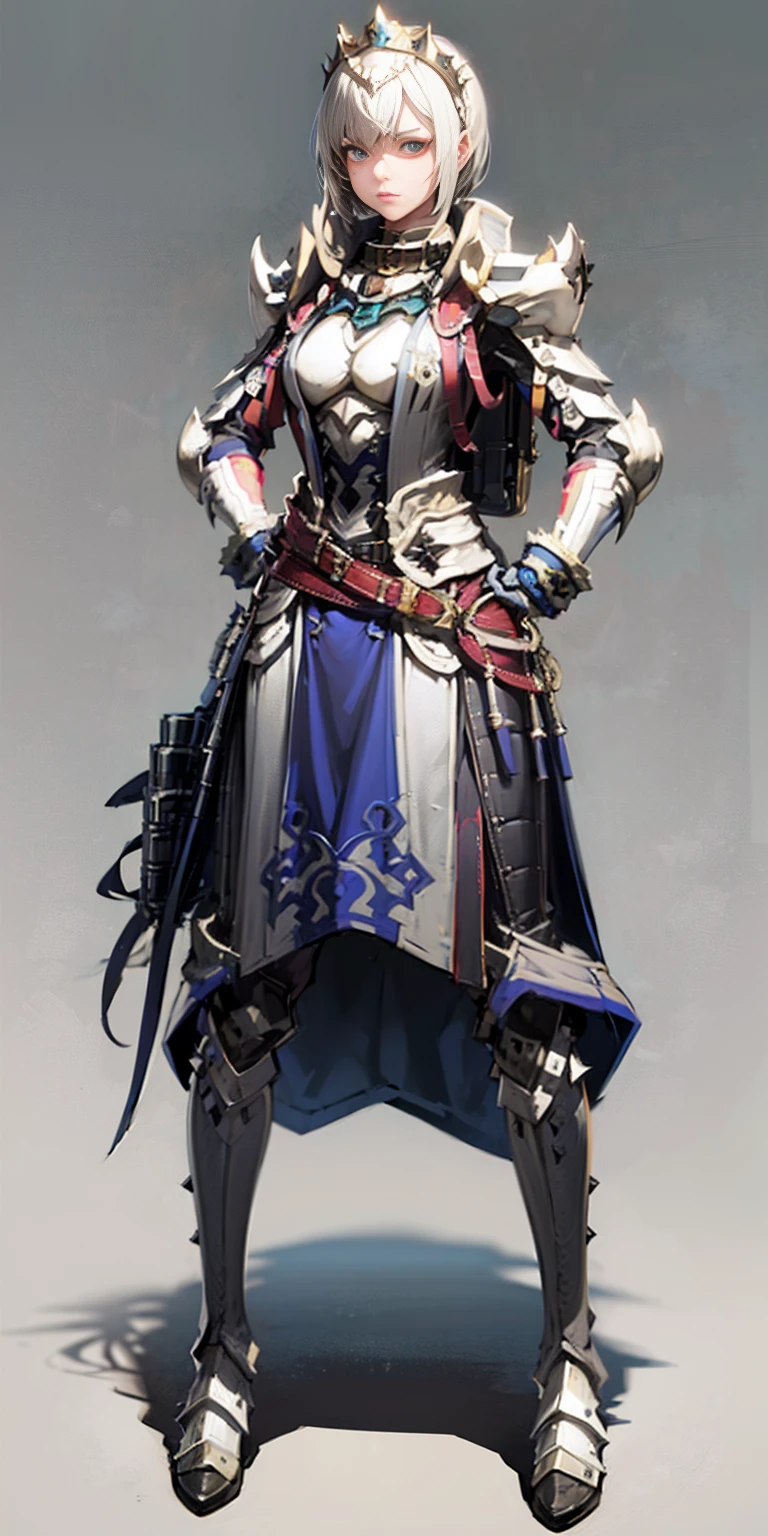 full body, whole body. 1solo (girl). slave fighter, loincloth standing, hands on hips full body, whole body. 1solo (girl). slave fighter, loincloth standing, hands on hips, metal sandals, backpack, choker, big belt, view from below, feet together, bracers, tiara