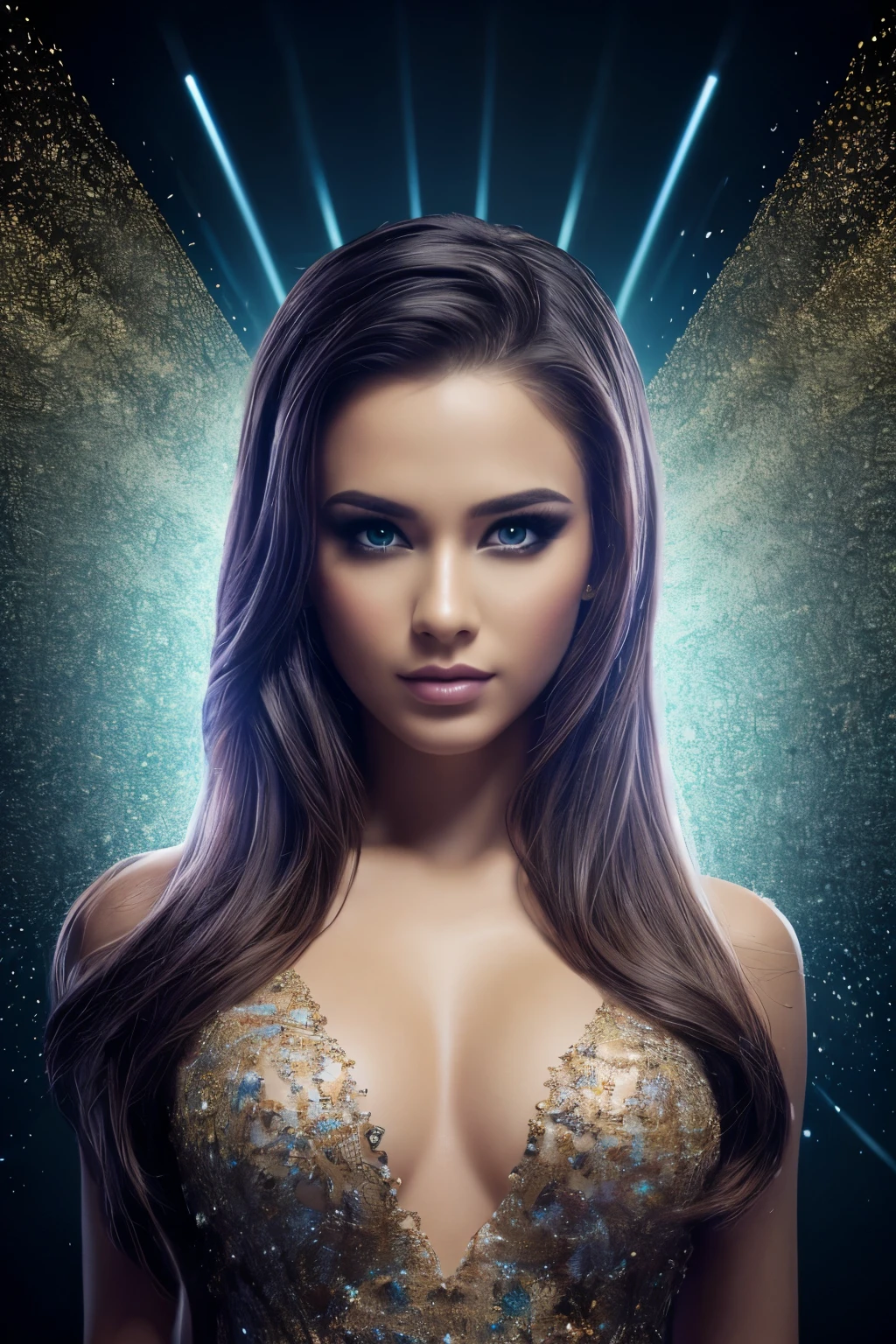 Makeup artists do makeup for celebritieasterpiece:1.2), Best Quality, Masterpiece, hight resolution, Original, extremely detailed wallpaper, perfect lighting,(extremely detailed CGI:1.2), Geourgeous woman, Splashart, League of Legends SplashArt, Art, Brush stroke, Masterpiece, 8K, Ultra Detailed, HD, ((Film grain, bokeh, light particles ,Dust, Extreme camera angle))