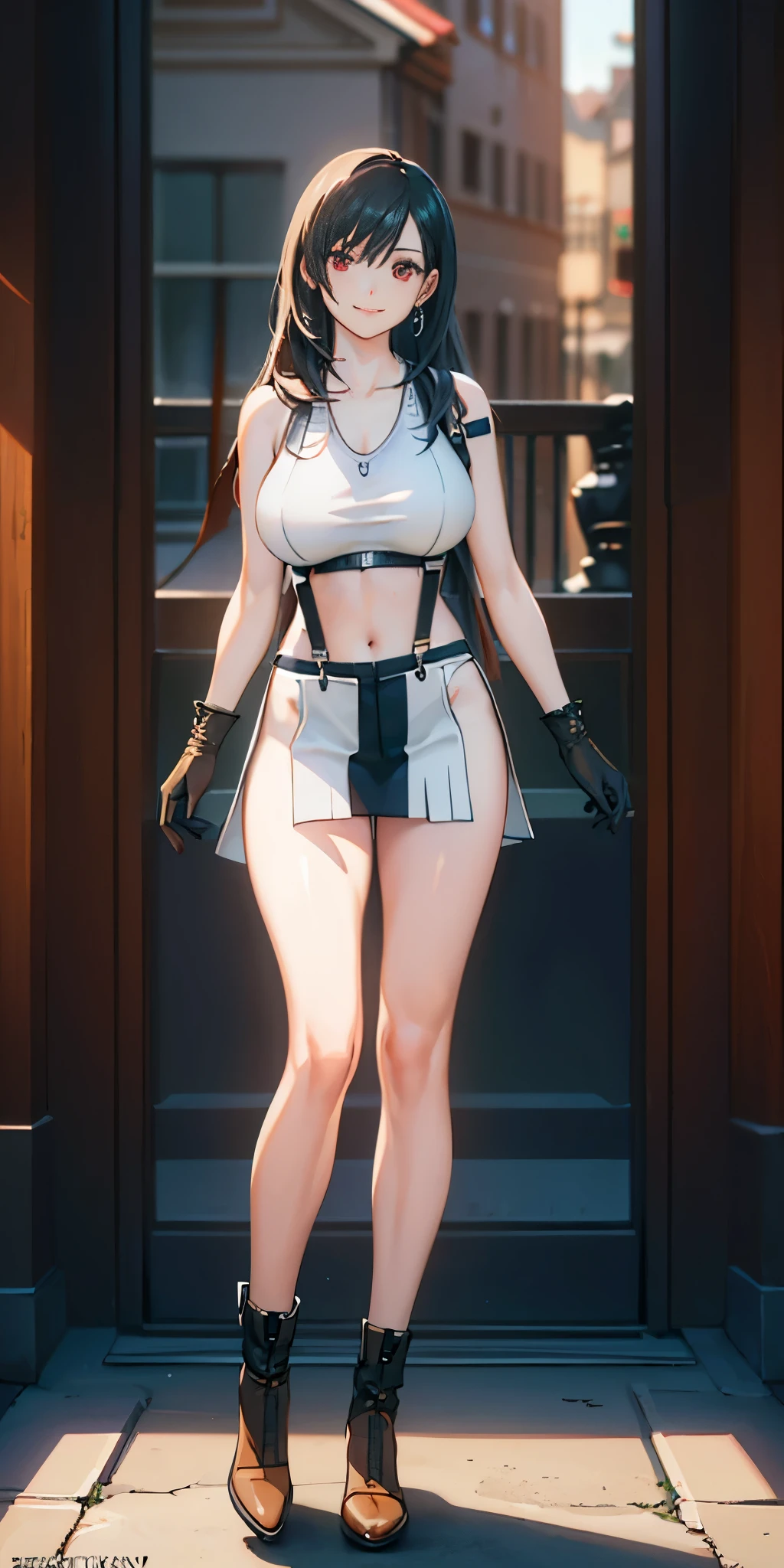 A woman wearing a white backless dress，He wears black stockings on his legs，Exposing the abdomen，The figure is good，The head is not exposed，[ 4K realism ]!!, [ 4K realism ]!!!, [ 4K digital art ]!!, Realistic shadow perfect body, realisticlying!!!!!!! art-style, photorealistic anime, by Shitao, Popular topics on cgstation, Casual pose, realistic anime 3D style