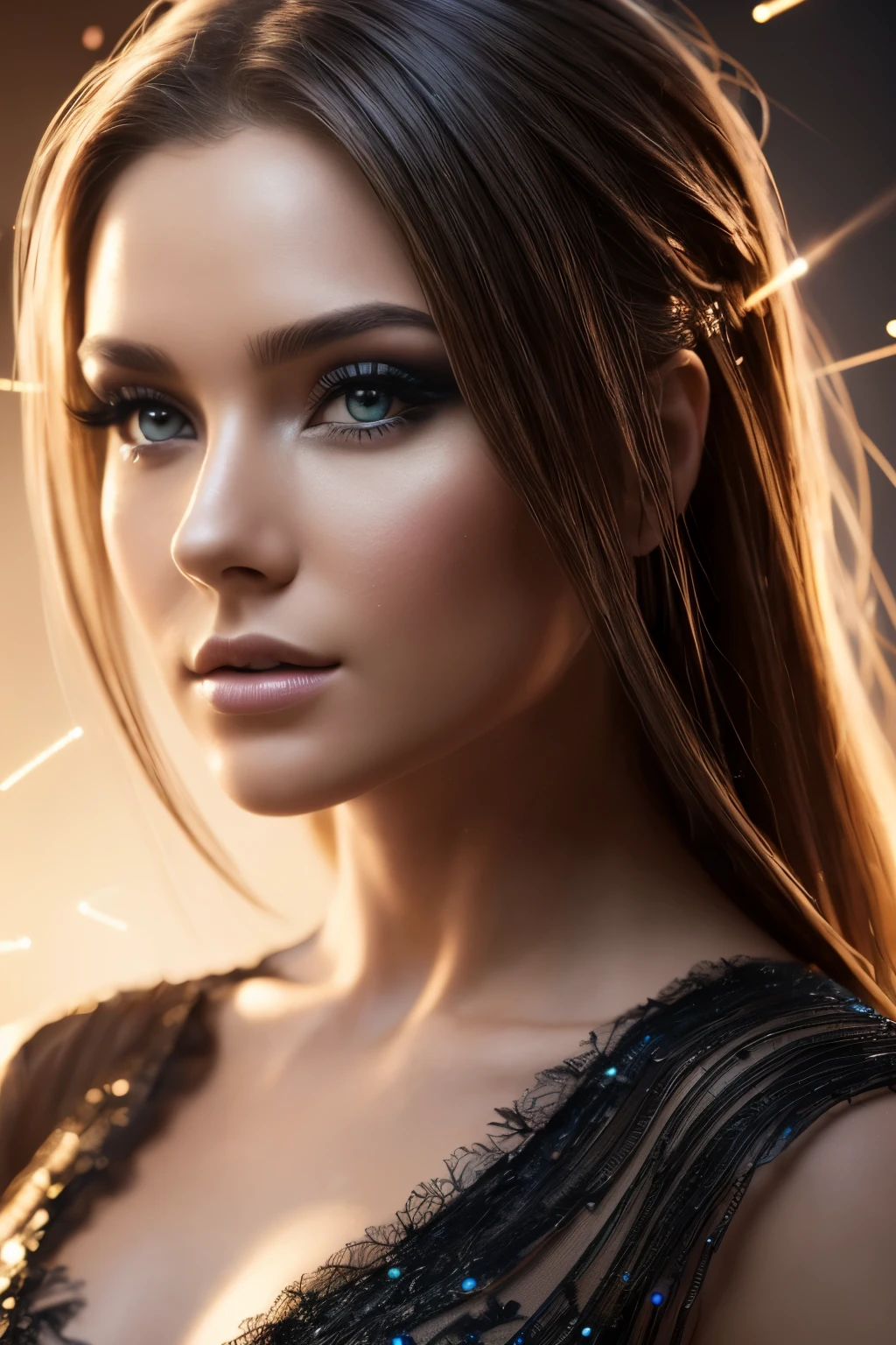 Makeup artists do makeup for celebritieasterpiece:1.2), Naked woman, Best Quality, Masterpiece, hight resolution, Original, extremely detailed wallpaper, perfect  lighting,(extremely detailed CGI:1.2), Geourgeous woman, Splashart, League of Legends SplashArt, Art, Brush stroke, Masterpiece, 8K, Ultra Detailed, HD, ((Film grain, bokeh, light particles ,Dust, Extreme camera angle))
