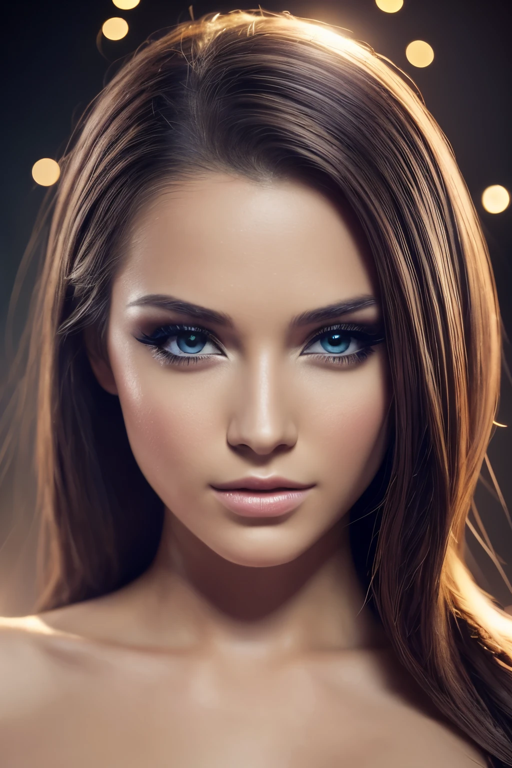 Makeup artists do makeup for celebritieasterpiece:1.2), Naked woman, Best Quality, Masterpiece, hight resolution, Original, extremely detailed wallpaper, perfect  lighting,(extremely detailed CGI:1.2), Geourgeous woman, Splashart, League of Legends SplashArt, Art, Brush stroke, Masterpiece, 8K, Ultra Detailed, HD, ((Film grain, bokeh, light particles ,Dust, Extreme camera angle))