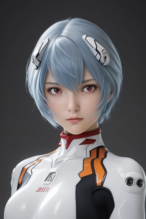 (masterpiece:1.2), highest quality, (Beautiful details:1.6), Detailed Photos, (Perfect hands, Accurate anatomy), Natural light, 
rei ayanami, Evangelion, One Woman, A sad expression, Looking into the distance, 
Red Eyes, Red Eyes, (Her eyes are crimson:1.6), Mouth slightly open, Cyan-colored hair, Smooth Hair, fine hair, short hair, 
Semi-elliptical head interface, Small headset, Separate left and right headgear, Oval Headset, 
bodysuit, Complete plug suit, Simple plug suit, White-based bodysuit, Smooth bodysuit, 
Inside the hangar, 大きなInside the hangar, 