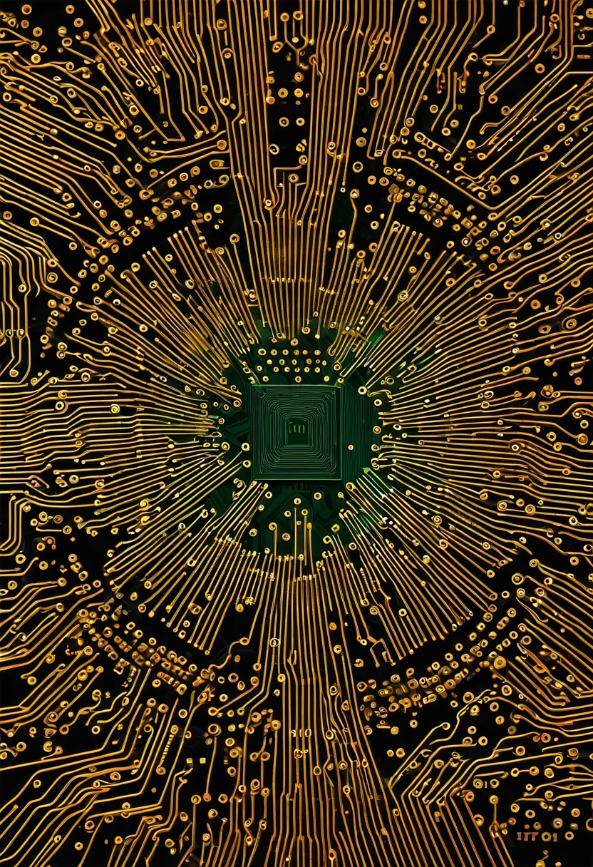 graphical framework, radial mother board background, circuit board, radial circuit board