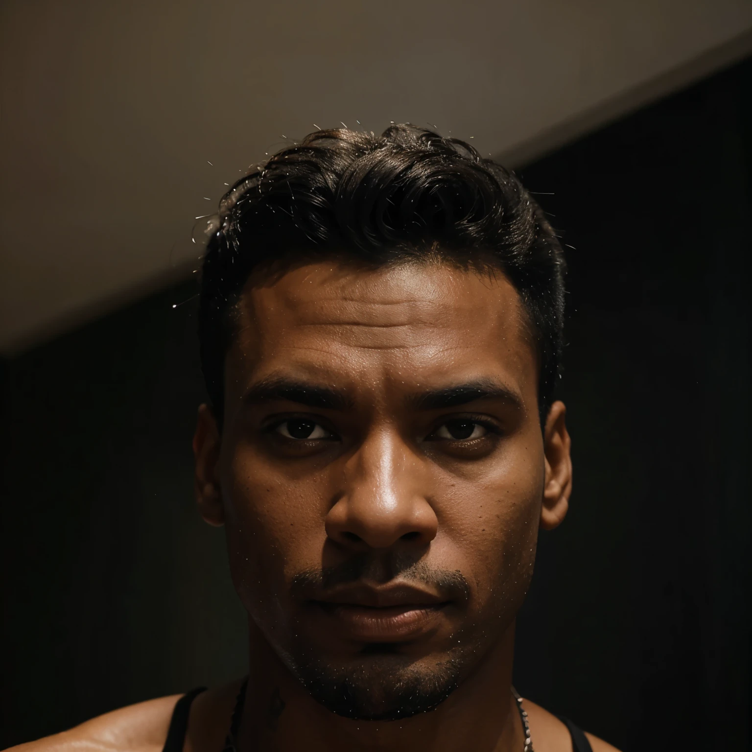 Homen alto, negro, brazileiro.