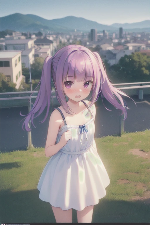 16k, highres, masterpiece, best quality, 
cinematic film still, 
ayaka, 1girl, solo, twintails, blunt bangs, flat chest,
talking with lover, in the urban city, white dress, from above,
(cheerfull:1.3), nose blush, heavy breathing, 
shallow depth of field, vignette, highly detailed, high budget, bokeh, cinemascope, moody, epic, gorgeous,
film grain, grainy,