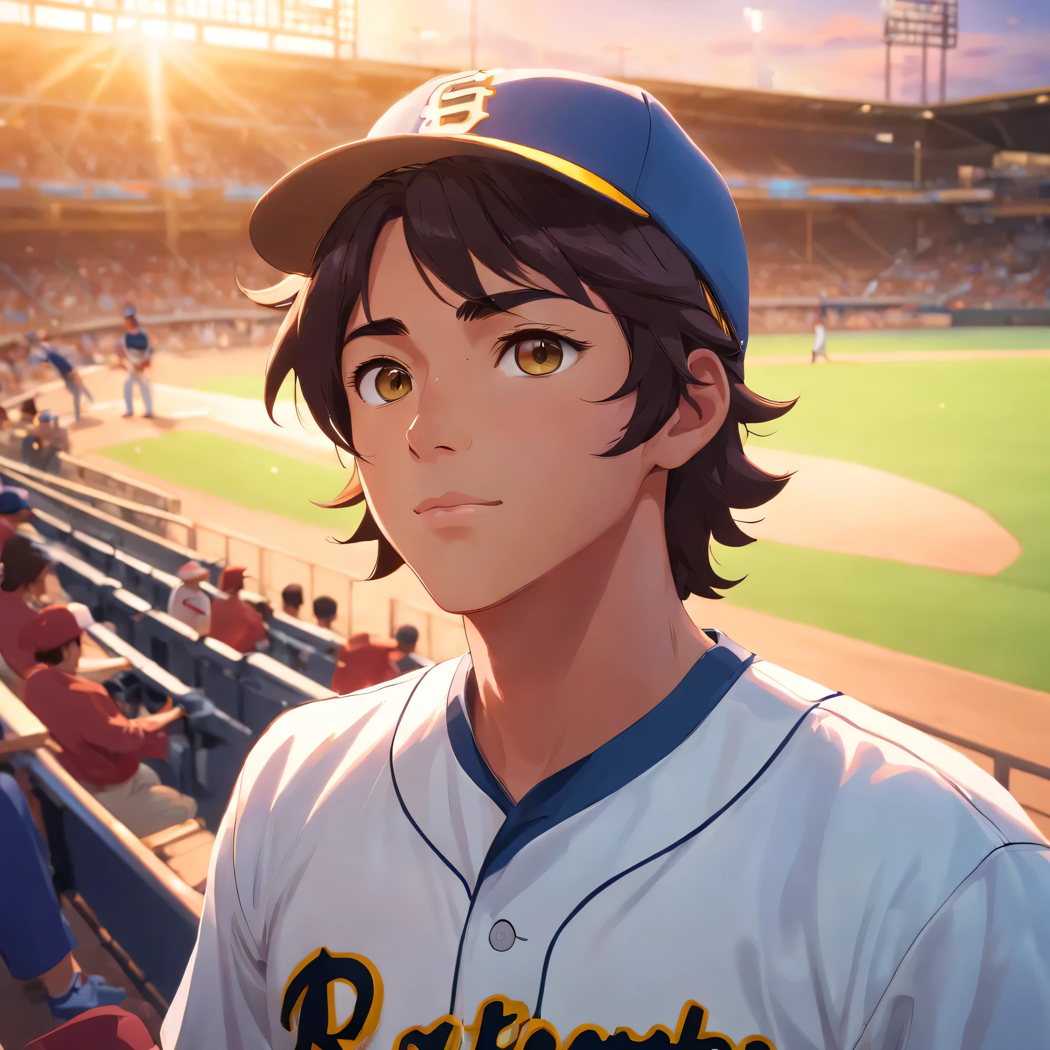 a baseball player Roberto Clemente, realistic portrait, extremely detailed face and eyes, baseball uniform, athletic pose, cinematic lighting, dramatic shadows, warm color tone, photorealistic, 8k, high resolution, masterpiece