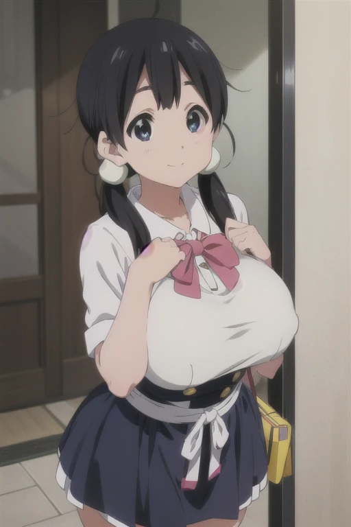 (((Pixel Perfect, Perfect in every detail))), alone, One girl, tamako kitashirakawa, , View Viewer, smile, (Huge breasts:1.5)