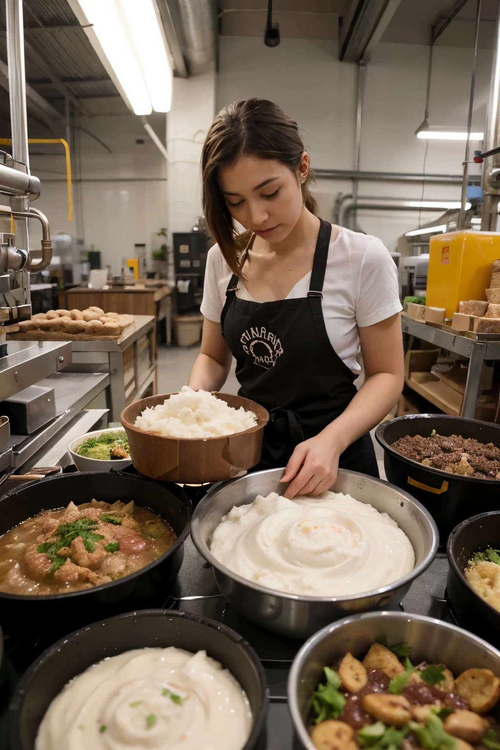 industrial production of vegan food products, I don't want people in the picture