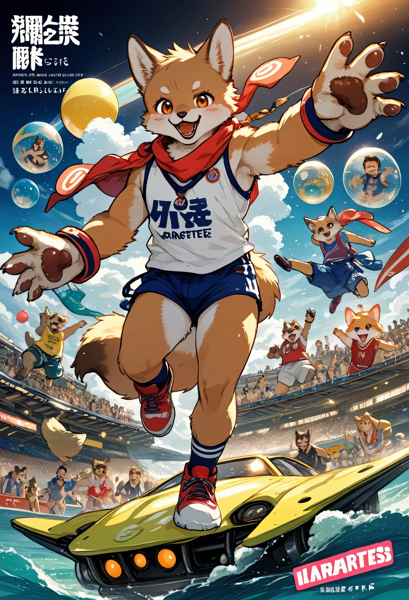 cover_page, super high resolution, detailed background, World Heritage Site, 6+boys, 6+girls, Happy, joyful, absurdres(Photos of solo travelers)(kemono, furry anthro),