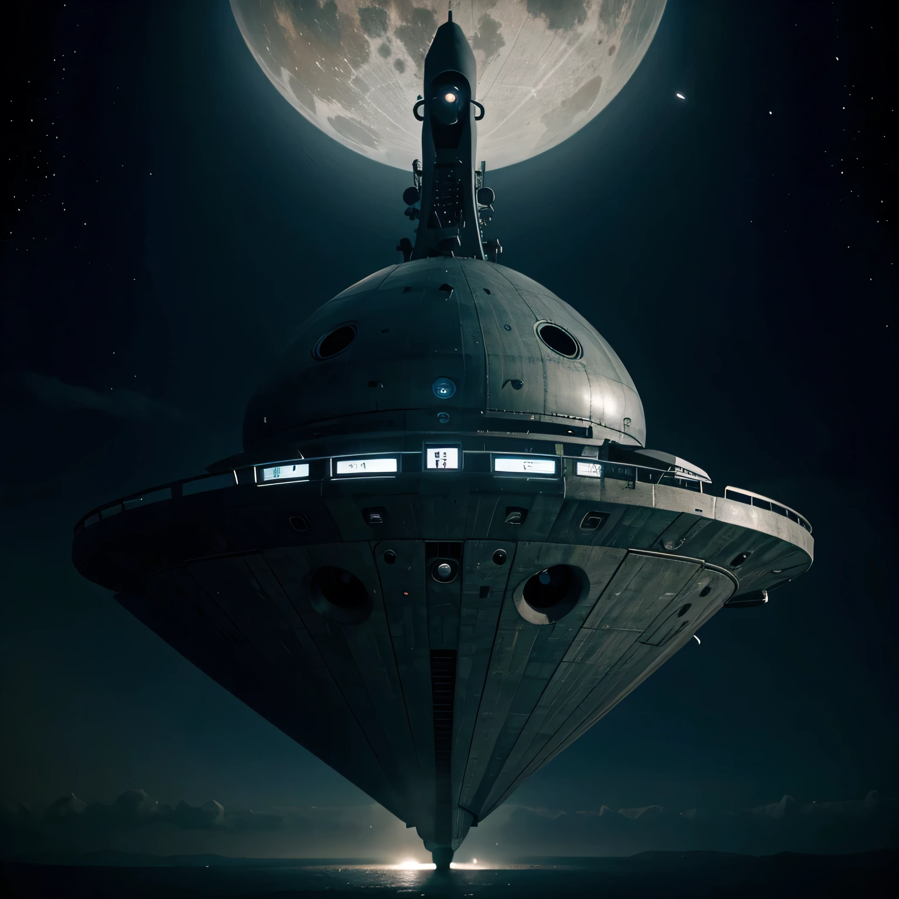 An alien ship with aliens