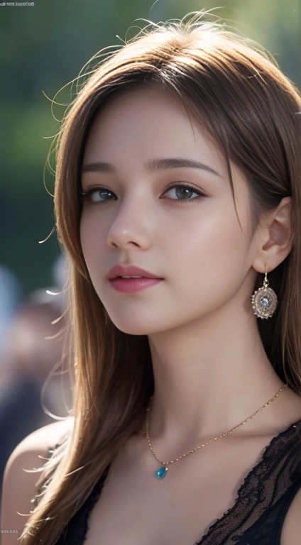 8k, Tabletop, RAW Photos, highest quality, Realistic, Highly detailed CG Unity 8k wallpaper, Written boundary depth, Cinematic Light, Lens flare, Ray Tracing, (Very beautiful face, Beautiful Lips, Beautiful Eyes), Intricately detailed faces, ((Highly detailed skin)) 1 female, In the Dark, Deep Shadow, cute, ((Looking at the audience)), (A captivating smile), (Blurred Background), Earrings, bracelet, necklace, Clear Eyes, Bedroom, Front shot, (Pale skin), I'm looking forward to, (Big eyes), ((Short corset)), (Camel Toe, shape), (Hair Bun), (Big Breasts:1.3), ((smile)), ((Camel Toe)),