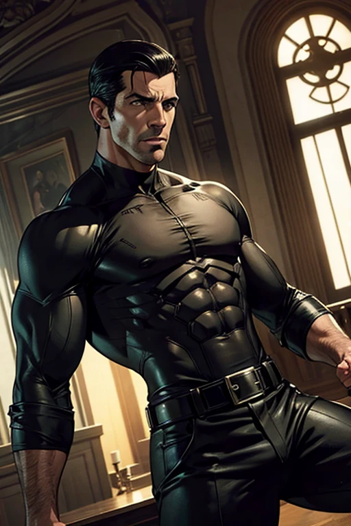 Scott Adkins as Bruce Wayne inside Wayne Manor