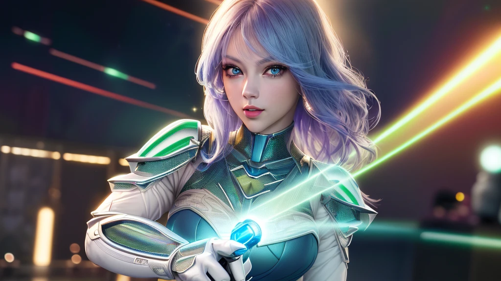 (a cute woman(t4yl0rsw1ft),1girl,beautiful detailed eyes,beautiful detailed lips,extremely detailed eyes and face,longeyelashes,sensual cosplay (include laser gauntlets and retractable head dome), cosplaying Buzz Lightyear),heroic musical space saga,buzz defeating robots,stage weapons, photo-realistic:1.37,(best quality,4k,8k,highres,masterpiece:1.2),ultra-detailed,(realistic,photorealistic:1.37),vivid colors,studio lighting,sharp focus,physically-based rendering,extreme detail description,professional