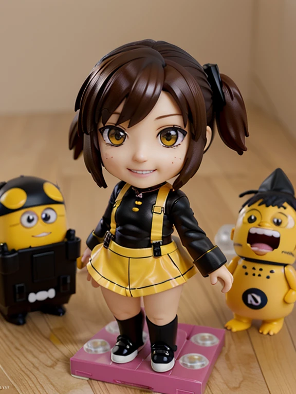 there are many different types of toy figures on a desk, nendoroid 3 d, anime figurine, toys figures, q posket, good smile company anime style, anime action figure, nendoroid, pvc figurine, minions digimon, style as nendoroid, 1 figure only, anime figure, vinyl toy figurine, nendroid, action figurine toy digimon