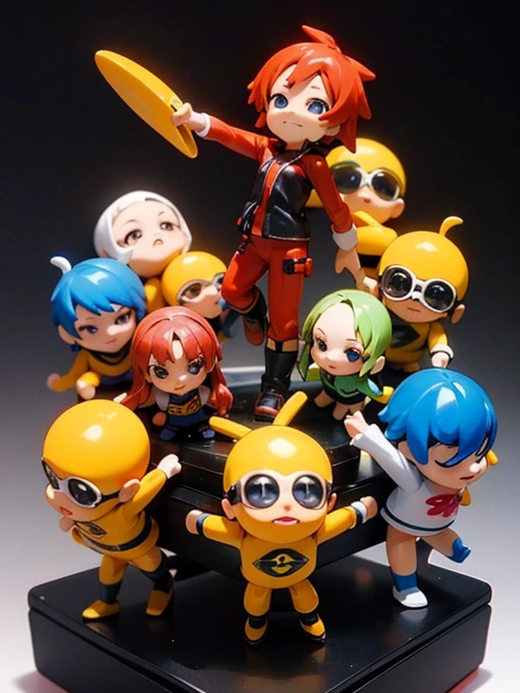 there are many different types of toy figures on a desk, nendoroid 3 d, anime figurine, toys figures, q posket, good smile company anime style, anime action figure, nendoroid, pvc figurine, minions digimon, style as nendoroid, 1 figure only, anime figure, vinyl toy figurine, nendroid, action figurine toy digimon
