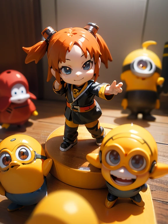 there are many different types of toy figures on a desk, nendoroid 3 d, anime figurine, toys figures, q posket, good smile company anime style, anime action figure, nendoroid, pvc figurine, minions digimon, style as nendoroid, 1 figure only, anime figure, vinyl toy figurine, nendroid, action figurine toy digimon