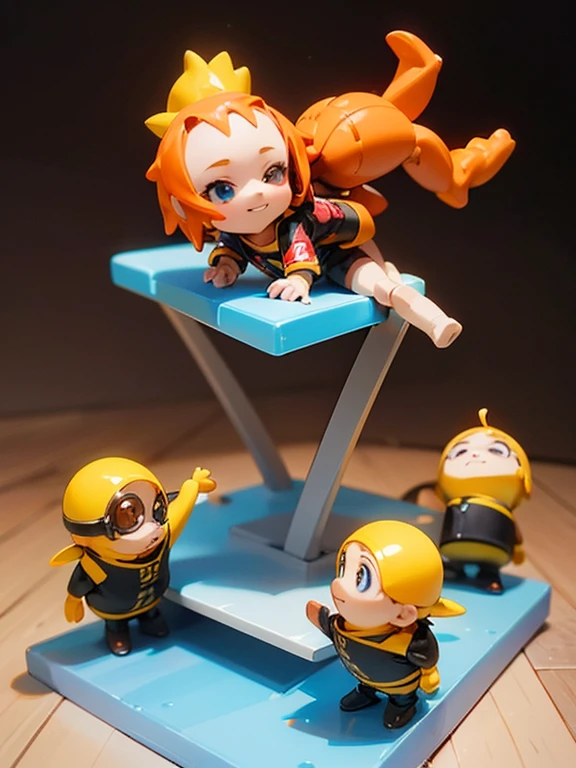 there are many different types of toy figures on a desk, nendoroid 3 d, anime figurine, toys figures, q posket, good smile company anime style, anime action figure, nendoroid, pvc figurine, minions digimon, style as nendoroid, 1 figure only, anime figure, vinyl toy figurine, nendroid, action figurine toy digimon